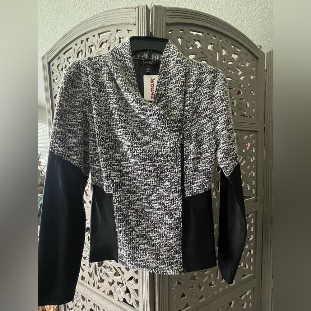 Jessica Simpson Black faux Leather Moto Jacket